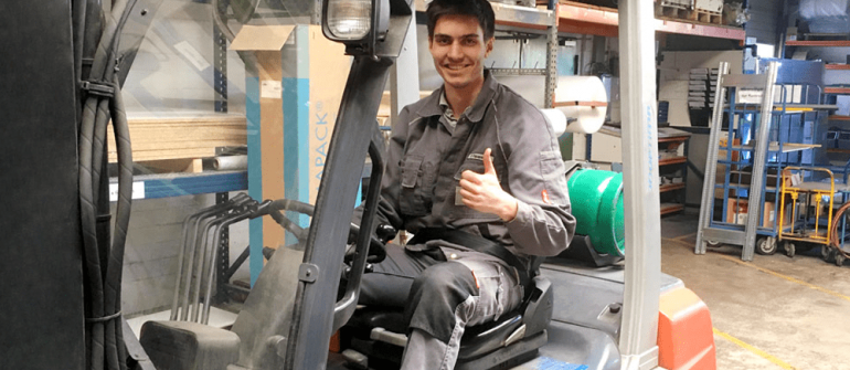 Our “Shuttle” Driver David Papapetros Has Passed His Forklift License!